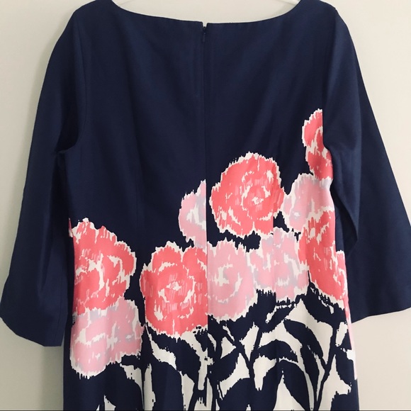 LILLY PULITZER | 12 | Navy/Coral Floral | Shift - Picture 5 of 12